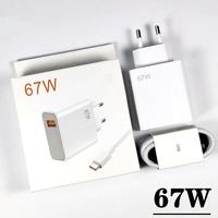 Chargeur original 67W Turbo Charge Gan Adaptateur EU 6A Câble USB Type C pour Poco X5 F5 Pro Mi 13 Lite Mix Fold