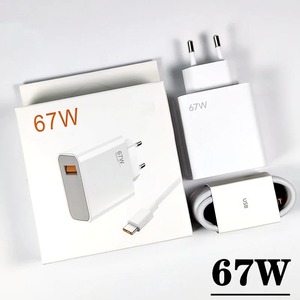Cargador Original de 67 W, Cargador Turbo Gan con Adaptador EU, Cable USB Tipo C de 6 A para Poco X5 F5 Pro Mi 13 Lite <span class=keywords><strong>Mix</strong></span> <span class=keywords><strong>Fold</strong></span> - Product Image 1