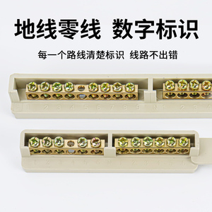 กล่องรวมสายไฟฟ้าแบบบัสบาร์ทองแดง Merlin Terminal Blocks 6+6 9+9 12+12 พร้อมอุปกรณ์เสริมสำหรับการเดินสายไฟ - Product Image 4