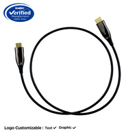 Kabel Serat Optik AOC Aktif 3D UHD 4K 60Hz 18Gbps Berlapis Emas ARC HDR HDCP2.2 untuk Kabel 2.0 dengan Pelindung Kombinasi Jaket PVC
