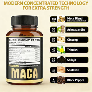 शाकाहारी सेक्समैक्स ऊर्जा पुरुषों के लिए माका कैप्सूल कार्बनिक ब्लैक मैका रूट कैप्सूल - Product Image 4