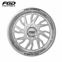 Jantes forgées noires polies 6x5.5 6x135 8x180 8x6.5 8x170 22x12 24x14 26x14 28x16 pour camions Ford Chevy GMC Denali Dodge Titan