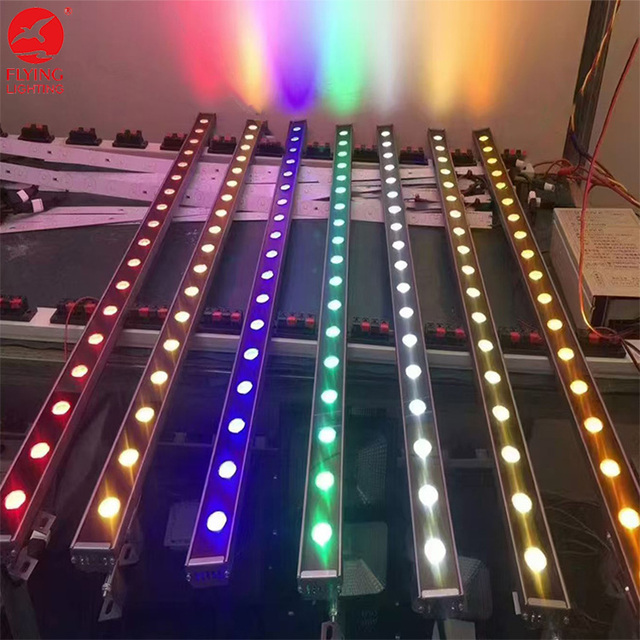 RGB Outdoor Linear Facade Pixel Tube Light Aluminum Waterproof IP65 LED Linear Light for Landscape Building Outline Lighting