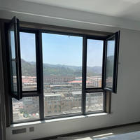 Ventana Abatible y Giratoria de Aluminio a Precio de Fábrica con Marco Resistente y Doble Acristalamiento para Villas Modernas