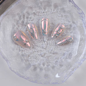 Aurora Pink 3D handgemachte Acryl presse auf Nägeln Großhandel Y2K Falsche gefälschte Nägel Hochwertige handgemachte Presse auf Nägeln - Product Image 5