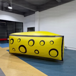 Modello Pubblicitario Gigante Personalizzato a LED a Forma di Blocco di Formaggio Gonfiabile Illuminato per Eventi di Branding, Esposizioni e Decorazioni per Negozi - Product Image 6