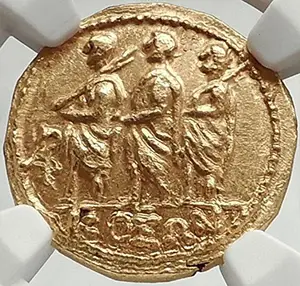 공장 고대 로마 오래된 금은 기념품 동전