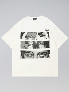 Camiseta de Verano para Hombre, Cuello Redondo, Manga Corta, Estampado de Letras, Estilo Casual, Lavado Desgastado, Personalización Disponible F10 - Product Image 2