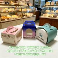 Boîtes d'emballage en papier triangulaires personnalisées avec logo, boîtes à gâteaux blanches de Noël en vrac, boîte à tranches de gâteau glacé avec couvercle transparent