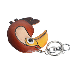 Portachiavi in Vera Pelle Fatto a Mano con <span class=keywords><strong>Tucano</strong></span>, Dipinto a Mano 3D, Uccello Tropicale, Regalo Promozionale, Vendita all'Ingrosso - Product Image 6
