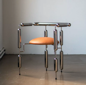 <span class=keywords><strong>Chaise</strong></span> de salle à manger en acier inoxydable inspirée du Bauhaus, au design artistique moderne, en forme de caniche, <span class=keywords><strong>chaise</strong></span> d'appoint sculpturale iconique et créative en forme de chien-ballon - Product Image 4