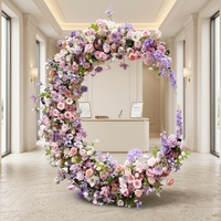 Arche florale artificielle en soie, style réaliste et naturel, pour mariage, Noël, décoration de porte, escalier, hôtel, gîte, réception