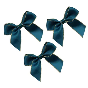 Factory Custom Multi-color Phnom Penh Polyester Ribbon Plus Rubber Band Bow Satin Hair Bows Handmade Ribbon Bows