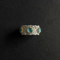 Bague de phalange vintage Hip Hop de luxe, épaisse, fine, inaltérable, pour femme, ajustable, bijoux de mariage, vente en gros, bagues fleuries