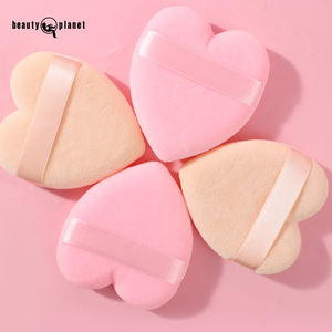 ฟองน้ำแต่งหน้ารูปหัวใจขายดีของแบรนด์ <span class=keywords><strong>Beauty</strong></span> Planet ฟองน้ำกำมะหยี่พิมพ์ลายตามสั่ง พัฟแป้งแบบกำหนดเอง - Product Image 3