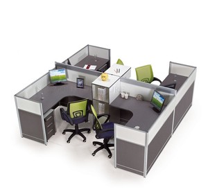 Thiết kế mới Modular cubical làm việc trạm bàn cho 2 4 6 người Máy Trạm Đồ nội thất văn phòng - Product Image 4