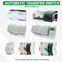 Interruptor de Transferencia Automática (ATS) de Doble Alimentación, Interruptor Manual de Transferencia Automática, Interruptor de Riel DIN de 100A, Tipo PC 2P, Venta al Por Mayor de Fábrica