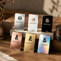 Tarjeta de Membresía Metálica Personalizada con Logotipo Grabado, Tarjeta VIP Corporativa Multicromada para Aplicaciones de Identidad de Marca Empresarial