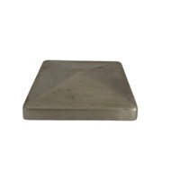 Tapa de poste de valla decorativa, cuadrada, de Metal