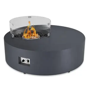 新设计户外燃气壁炉插入丙烷圆形燃气壁炉现代燃气壁炉