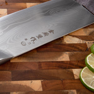 Couteau de cuisine domestique intégré en acier inoxydable couperet à viande couteau de boucher ambidextre passe au lave-vaisselle manche en bois - Product Image 3