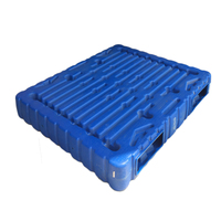 Palette en plastique double face de qualité alimentaire, norme européenne, emboîtable, 1400*1200, moulage par soufflage, entrée 4 directions, matériau PP, 6T