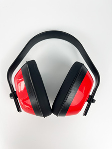 <span class=keywords><strong>Casque</strong></span> anti-bruit professionnel rouge résistant aux chocs avec coussinets d'oreille souples - Product Image 3