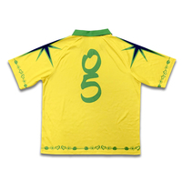 Jersey Sepak Bola Sublimasi Unisex Kustom Berkualitas Tinggi Vintage Streetwear Trendi 100% Poliester Cepat Kering Bernapas