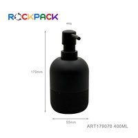 Distributeur rond en céramique de 400 ml pour salle de bain, pour shampoing et gel douche