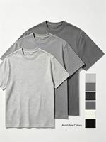 T-shirt homme personnalisé avec impression graphique sur la poitrine et le dos, coupe ample, manches courtes, style streetwear