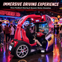 Machine de jeu vidéo d'arcade de course automobile à monnayeur avec écran de 42 pouces pour centres de jeux