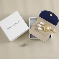 8x8cm microfibre bijoux Snap emballage sac boucles d'oreilles collier velours noël cadeaux de mariage pochettes cadeaux petit bouton sac