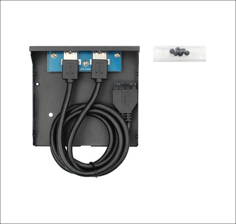 JMT 2 porte USB3.0 staffa per pannello frontale PC 3.5