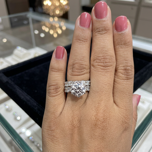 แหวนแฟชั่นโรแมนติกแบบยูนิเซ็กซ์ สามารถซ้อนกันได้ ทอง 18k เพชรทรงกลม 3.5 กะรัต D VVS2 เพชรเลี้ยงในห้องปฏิบัติการ - Product Image 4