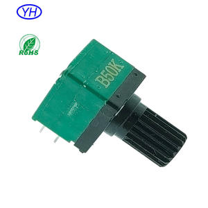 Potentiomètre rotatif à axe plastique 9 mm, 6 broches, double canal stéréo, A50k B10k B20kB 50k B100k 500k B103 20k 100k pour amplificateur de voiture - Product Image 3