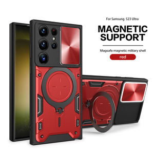 Funda protectora con soporte de anillo para <span class=keywords><strong>Samsung</strong></span> S23/S24 Ultra Slide Camera Lens Cover con función magnética trasera - Product Image 4