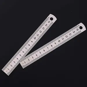 Small Metric Ruler Keychain Stainless Steel Thermal Multifunctional Measuring Tool