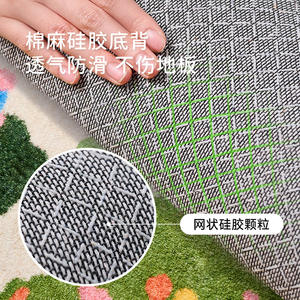 Jr20241210 Tapis d'extérieur irrégulier 2 pièces, forme originale, résistant aux taches, motif géométrique, dessin animé, bohème, pour salon, chambre, bureau - Product Image 2