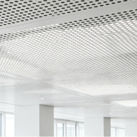 Panneau de plafond en aluminium, projet de plafond suspendu architectural personnalisé, ignifuge, imperméable, revêtement en poudre