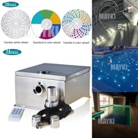 Iluminación de Piscina de Fibra Óptica RGBW de 150W con Efecto Centelleante, DMX, Resistente al Agua, Motor de Luz LED de Gran Potencia para Piscina