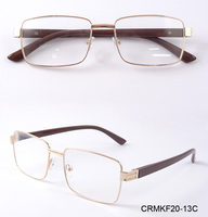 Lunettes de lecture classiques carrées vintage pour hommes, montures métalliques fines et légères, anti-lumière bleue, pour la presbytie