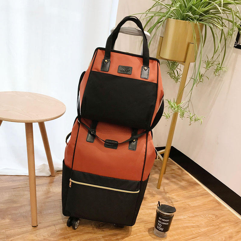 Orange swivel wheel set