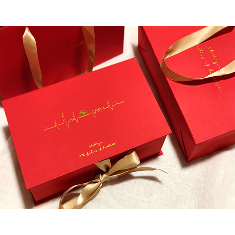 custom design logo print pack small magnetic business wedding thank you paper gift box