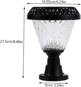 Lámpara de Poste de Puerta Europea Moderna al por Mayor, Lámpara de Seguridad para Jardín, Impermeable, Decoración para Patio Exterior, Lámpara de Pilar LED Solar - Product Image 2