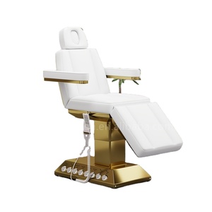 Kisen 2024 Table d'esthéticienne moderne de luxe en or blanc Salon de beauté électrique Tables et lits de <span class=keywords><strong>massage</strong></span> thermique - Product Image 1