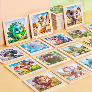 2025 nuovi giocattoli educativi Montessori per bambini classici 6 pezzi in legno dinosauro <span class=keywords><strong>Puzzle</strong></span> gioco da tavolo fai da te Baby <span class=keywords><strong>Puzzle</strong></span> avventure - Product Image 1