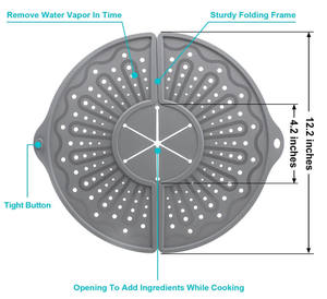 Protector de <span class=keywords><strong>Salpicaduras</strong></span> de Silicona para Sartén, Protector de <span class=keywords><strong>Salpicaduras</strong></span> Plegable - Product Image 2