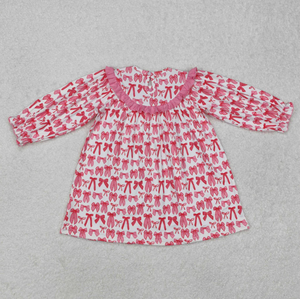 Abbigliamento Smock per Neonati MAMAS BESTIE, Vestito Estivo Rosa con Fiocchi per Sorella - Product Image 5