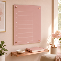 Transparenter Umweltfreundlicher Acryl-Buchstabenkalender für Kühlschrank Wöchentlicher Monatsplaner Whiteboard 4 Marker Kühlschrankorganisation