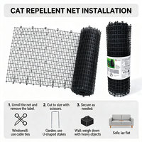 Tapis anti-chats flexible avec picots, filet répulsif pour animaux domestiques, pour canapés, jardins, murs, écologique, intérieur/extérieur